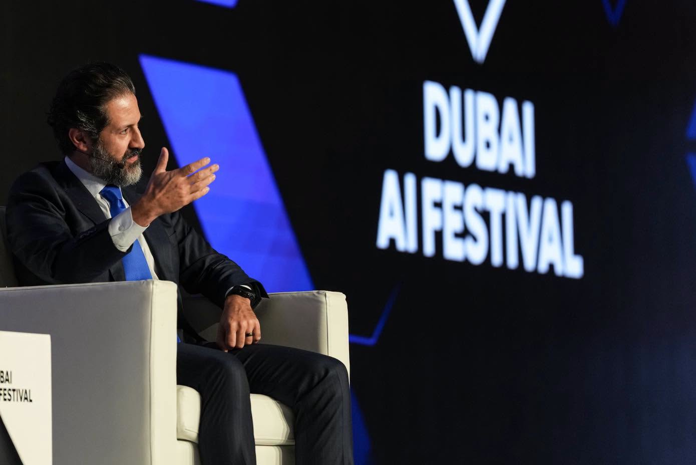 KRG Deputy PM Qubad Talabani speaks on AI integration in public sector governance during a panel at the Dubai AI Festival. (Photo: Media Office of Deputy Prime Minister Qubad Talabani)   