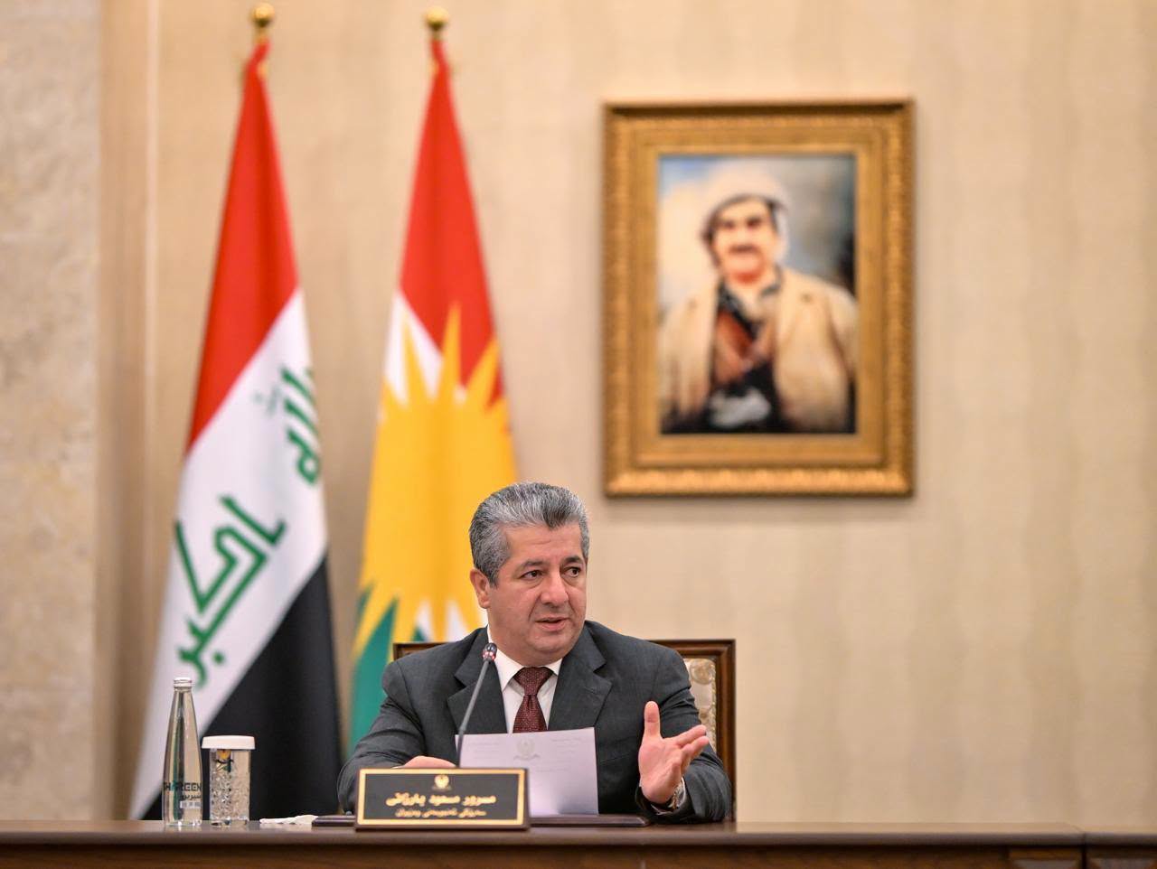 The Kurdistan Regional Government Council of Ministers convened, chaired by Prime Minister Masrour Barzani, on October 28, 2026. Photo: KRG
