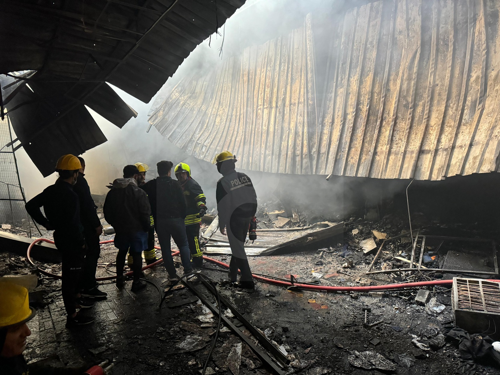 The aftermath of the fire in Duhok bazaar. (Photo: Channel8)