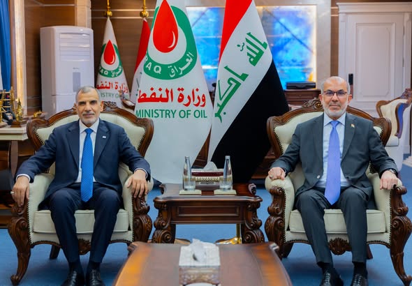 Iraqi Oil Minister Bassem al-Abadi and Finance Minister Faleh al-Sari met on September 26, 2026. Photo: Iraqi Oil Ministry
