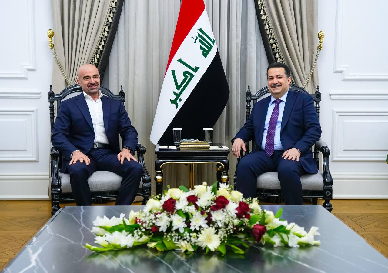 بافڵ جەلال تاڵەبانی، سەرۆکی یەکێتیی نیشتمانیی کوردستان و محەمەد شیاع سودانی، سەرۆکوەزیرانی عێراق