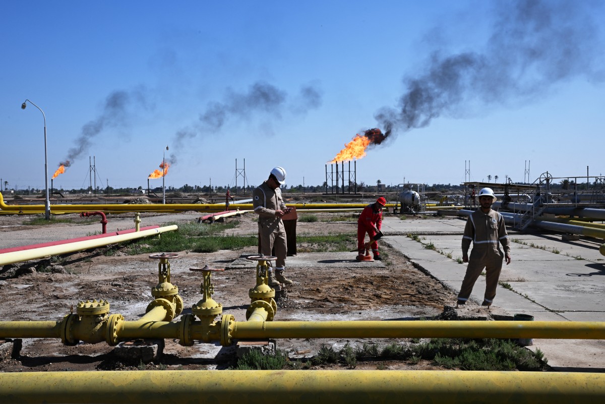یەکێک لە کێڵگە نەوتییەکانی باشووری عێراق، فۆتۆ: AFP