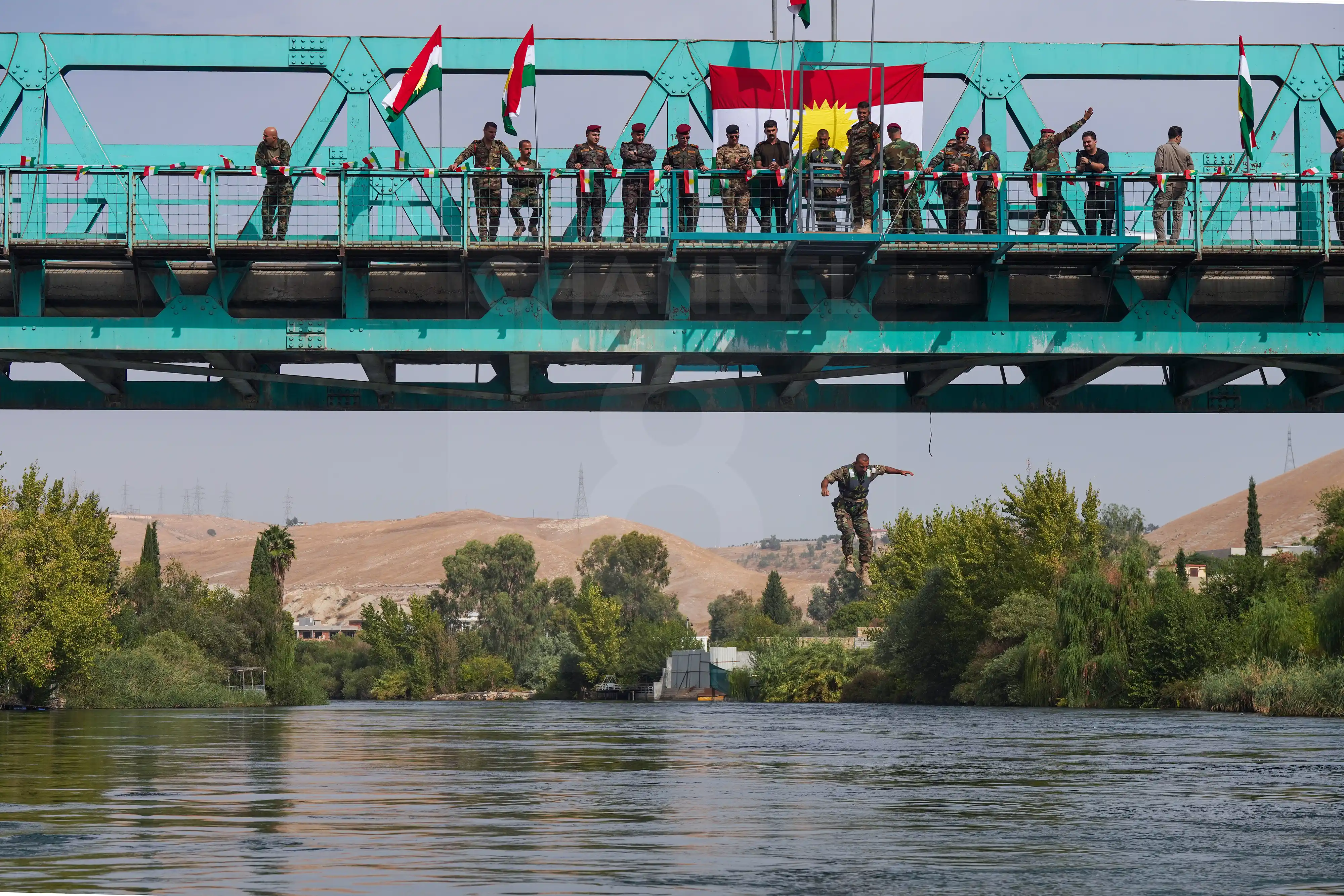 نمایشی سەربازی هێزی تایبەتی کۆماندۆی فەرماندەیی دەڤەری دووی هێزەکانی پێشمەرگە لە دووکان